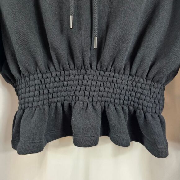 ba&sh Daris Cropped Hoodie in Black - Size 1 - Picture 8 of 12